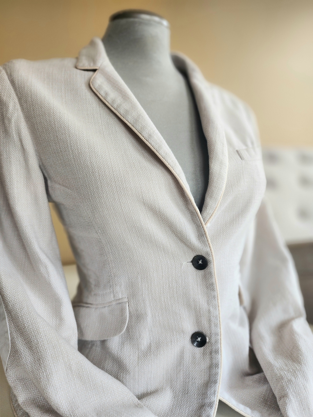 Rag & Bone Grey Blazer Women’s Size 4 Elbow Patch Jacket  Tailored Smart Casual
